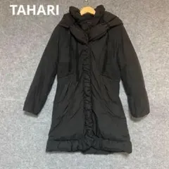 TAHARIフード付きブラックロングコートのサムネイル