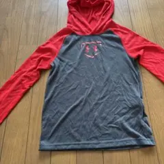 Under Armour フード付き長袖カットソー YSM グレー/レッド