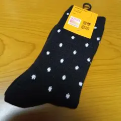 HEATTECH ブラックドットソックス フリーサイズ