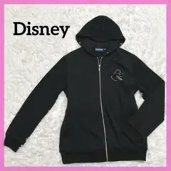Walt Disney ミッキー ラインストーン パーカー 黒 L