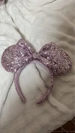 ミニー スパンコール カチューシャ ピンク
