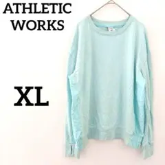 ATHLETIC WORKS トレーナー スウェット 【XL】 ライトブルー