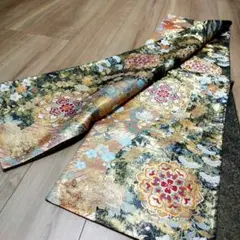 名品 慶長秋草紋の逸品&極美品【袋帯 佐賀錦 成人式 正絹 帯 結婚式 訪問着】のサムネイル