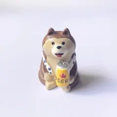 秋田犬の置き物 ビール