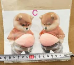 柴犬お腹プニプニシール　柴犬3Dぷにぷにステッカー2枚セットC
