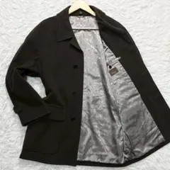 Dolcis London ペイズリー 総裏地 ダークブラウン チェスターコート