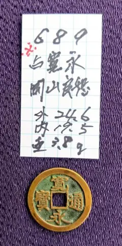 古寛永通宝岡山銭良如 楽天市場】【寛永通宝】 古寛永 母銭 岡山仰頭通 （美品） : 大和文庫