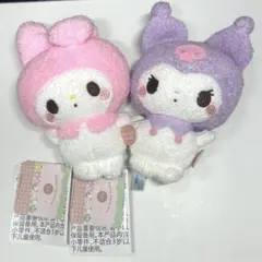 【タグ付き】サンリオ moco mee ぬいぐるみ （マイメロディ・クロミ）