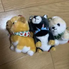 豆柴三兄弟　ぬいぐるみ　キーホルダー