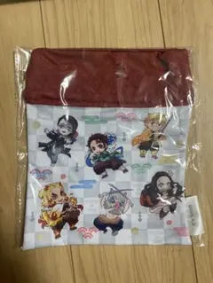 鬼滅の刃　みにきゃら小物入れ巾着　キャラクターイラスト巾着袋