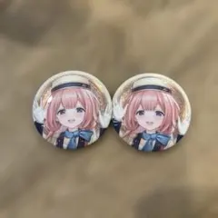 周央サンゴ　缶バッジ２点　にじさんじ缶バッジビスケット