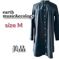 earth music&ecology チェックシャツ ワンピース M