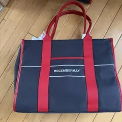 DECEMBERMAYディセンバーメイ◇ゴルフトートバッグ ネイビー×レッド