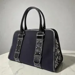 バーバリー　ブルーレーベル　キャンバスハンドバッグ　ミニボストン　ノバチェック