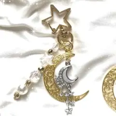 ダブル月キーホルダー