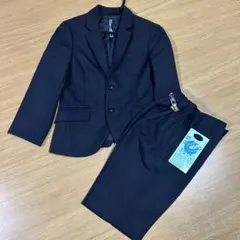 美品 フォーマルスーツ 上下セット110 ネイビー 結婚式にも◎クリーニング済