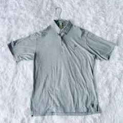 ASHWORTH ポロシャツ L トップス ボーダー 半袖 グレーのサムネイル