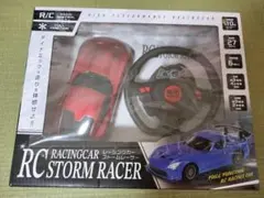 ラジコンカー ハンドル型コントローラー　レーシングカー　赤　ラジコンのサムネイル