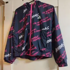 adidas 黒 ピンク パーカー 150サイズ