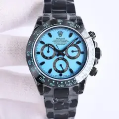 ROLEX 自動巻き時計 クロノグラフ 青色