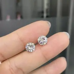 鑑定書付きPT天然ダイヤモンドピアス 計1．0ct ソーティング付き