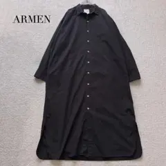 ARMEN 別注 ロングシャツワンピース ブラック