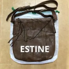 【美品】ESTINE エスティーヌ ショルダー　ハンドバッグ2WAY ブラウンのサムネイル