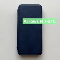Arrows N F-51C ケース 手帳型 内蔵マグネット式 ブラック