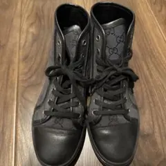 Gucci GGパターン ブラック ハイカットスニーカー 美品 37