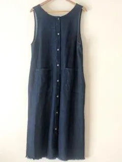 2WAYノースリーブダークデニムワンピース