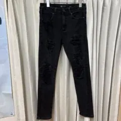 WAIMEA スキニーデニム ダメージ加工 ブラック メンズ 30 drip - メルカリ