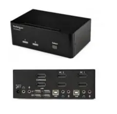 2ポートDisplayPortデュアルモニター対KVMスイッチ4K/60Hz対応のサムネイル