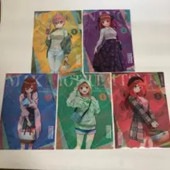 五等分の花嫁　クリアファイル　勝負服デート　一花　二乃　三玖　四葉　五月