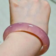 最高峰】極上マダガスカル産 ディープローズクォーツ ✨ 重厚バングル 