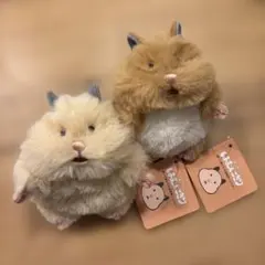 はむにぎり きなこ おもち ぬいぐるみ 2点セット 虚無顔ハムスター