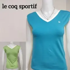 ルコックスポルティフ テニスウェア Vネックノースリーブトップス スポーツ