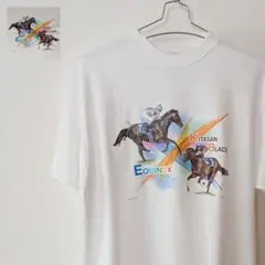 最終値下　新品同様　イクイノックス キタサンブラック 名馬親子 Lサイズ　白