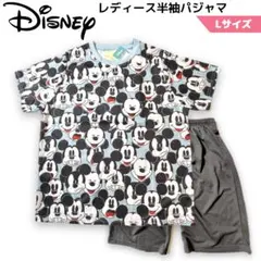 ディズニー レディース 半袖パジャマ 上下セット Lサイズ ブルー ミッキーのサムネイル