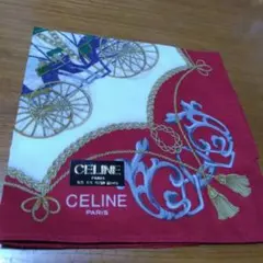 ◆未使用【訳あり】薄い小さい点シミ約7個長期間保管セリーヌハンカチ