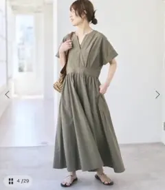 完売品】Spick & Span ローンティアードマキシワンピース ブラウン