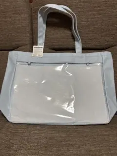 推し活バッグ マチ付きトートバッグ　水色 ダイソー　DAISO