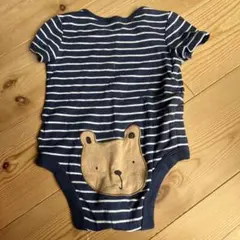 gap ボーダーロンパース 6-12ヶ月　70サイズ　前開き