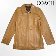 COACH コーチ レザージャケット ブラウン 茶 S アウター レザー メンズのサムネイル