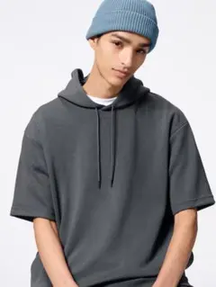 GU ドライダブルフェイスパーカー　M グレー