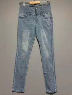 アベイル　美品　ハイウエスト スキニーデニムパンツ ライトブルー　M相当　夏