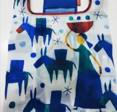 KALDI 馬と女性のイラスト エコバッグ