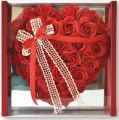 ハートブーケ ソープフラワーボックス シャボンフラワー 薔薇 ケース