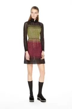 MISSONI ミッソーニ ハイネックニットワンピース ブラック グラデーションのサムネイル