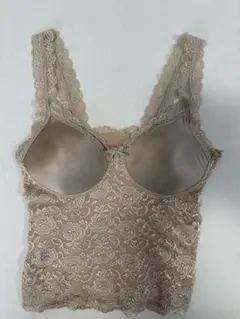 カップ付きレースタンクトップ