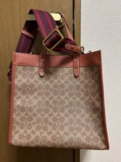 コーチ ショルダーバッグ ベージュ ピンク